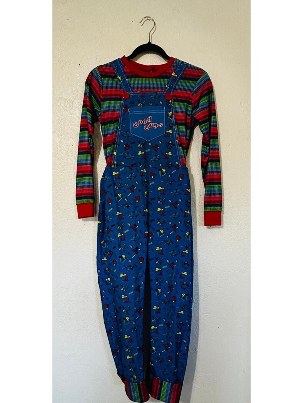Spirit Halloween Chucky Good Guys Costume Jumpsuit Overalls Kids No Tag Size